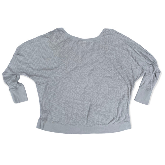 Lucy & Laurel Women's Pale Gray Slubknit Dolman 3/4 Sleeve Slouch top Size 3X - Picture 2 of 10